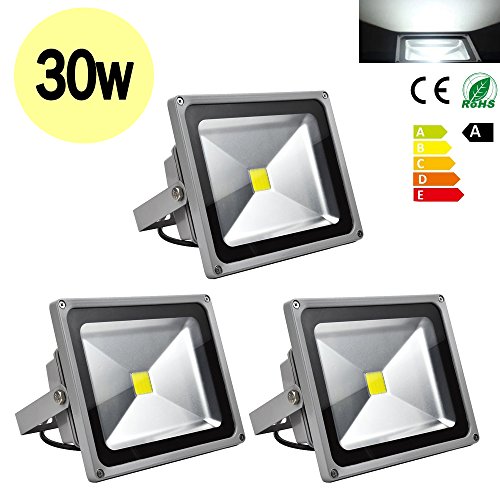 Hengda/® 20W LED Fluter Au/ßen Flutlicht Strahler 6000K-6500K Kaltwei/ß Baustrahler AC85-265V IP65 Scheinwerfer Abstrahlwinkel 120/°