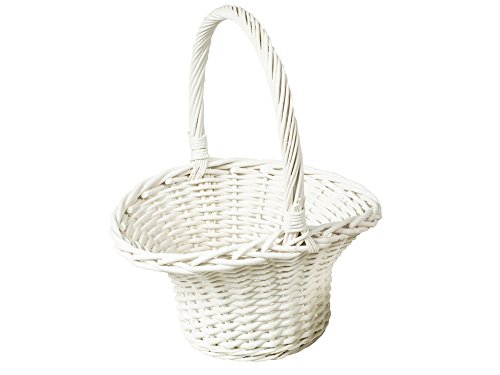 ca SET 4 St/ück Blumenkinderk/örbchen Biedermeierkorb WEISS GROSS 24 x 17 cm